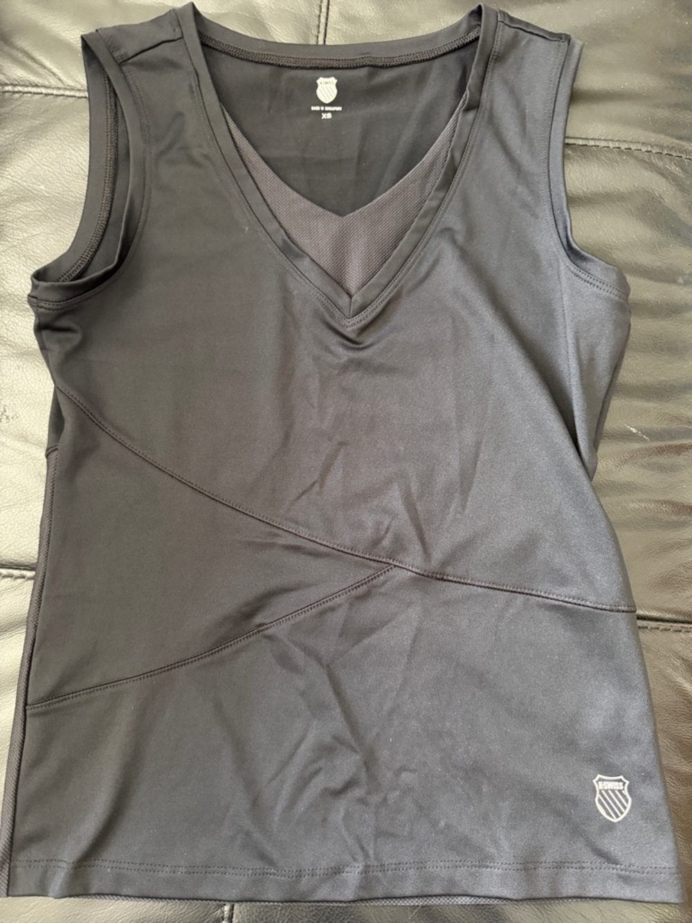 K-Swiss Black V-Neck Athletic Tank